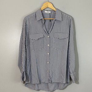 MNG Mango Striped Button-Down Shirt